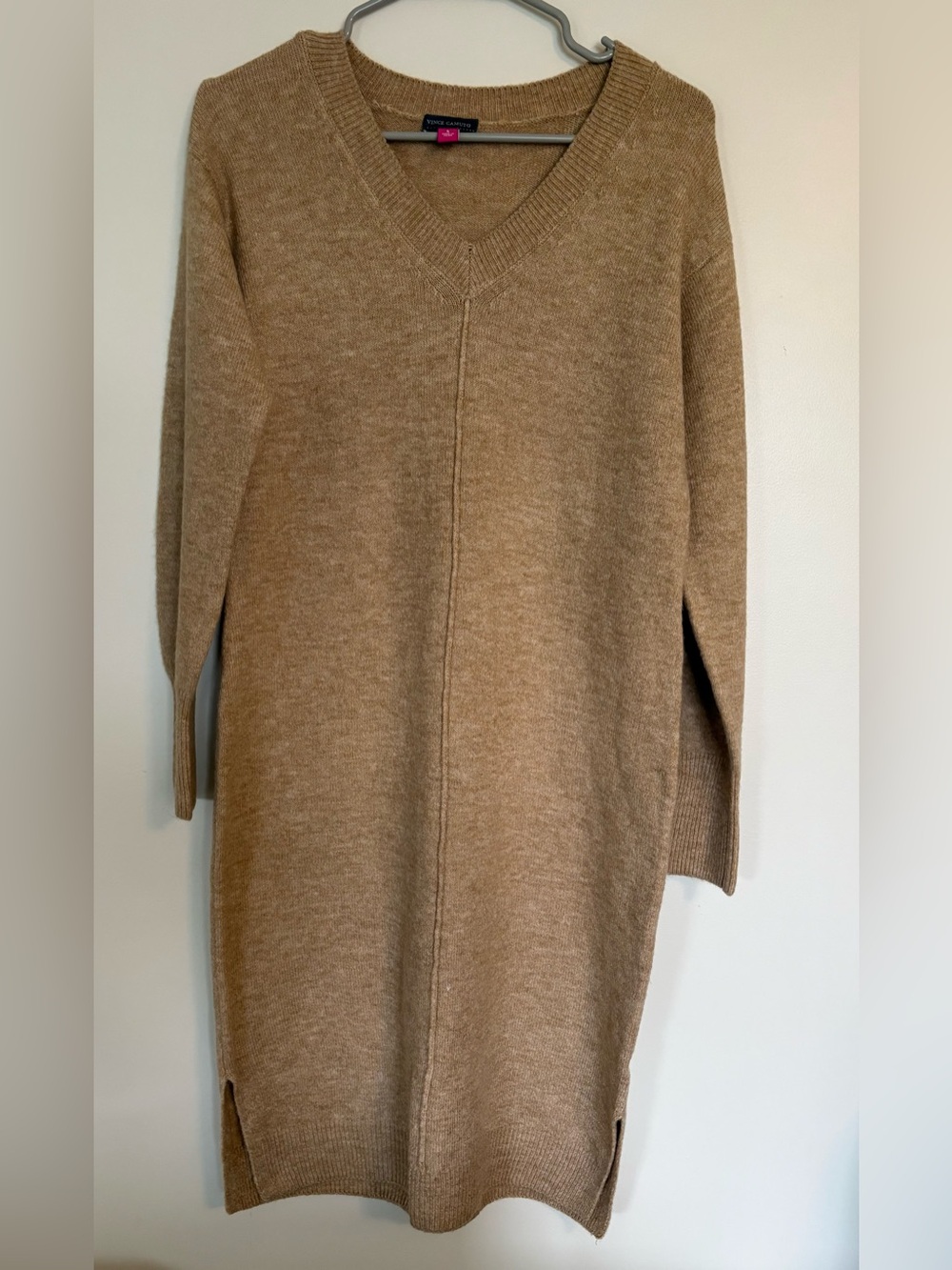 Vince Camuto Autum Essential Relaxed Fit VNeck Sweater Dress NWT